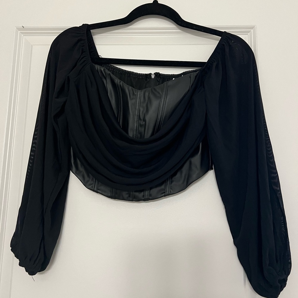 Corset long sleeve top